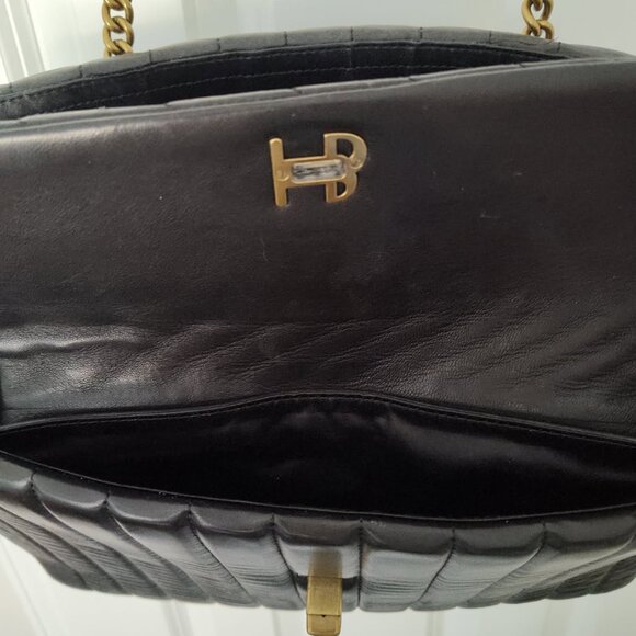 Henri Bendel 712 Zip Tote Purse Classy Black Leather Workbag - Picture 6 of 8